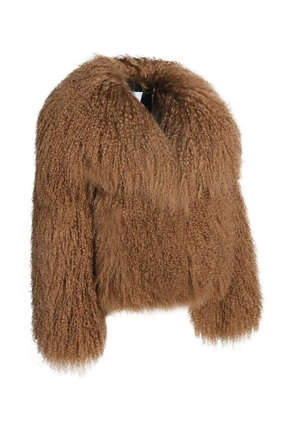 Pelliccia in Vera Mongolia Nero