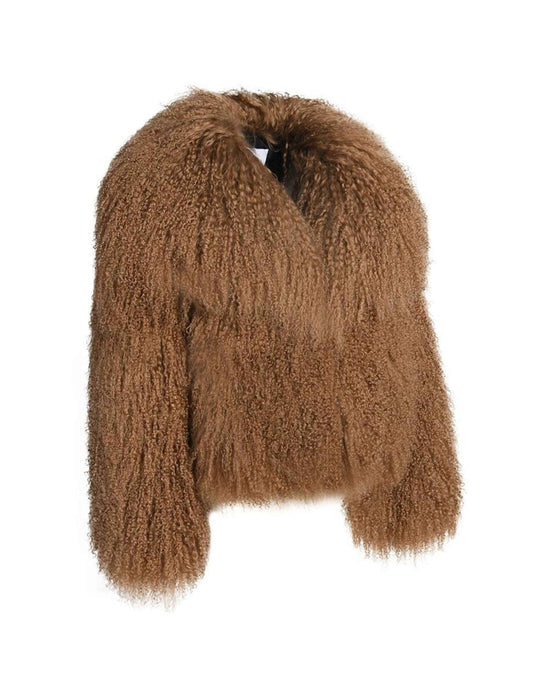 Pelliccia in Vera Mongolia Nero