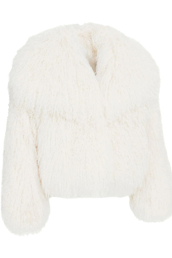 Pelliccia in Vera Mongolia Bianco