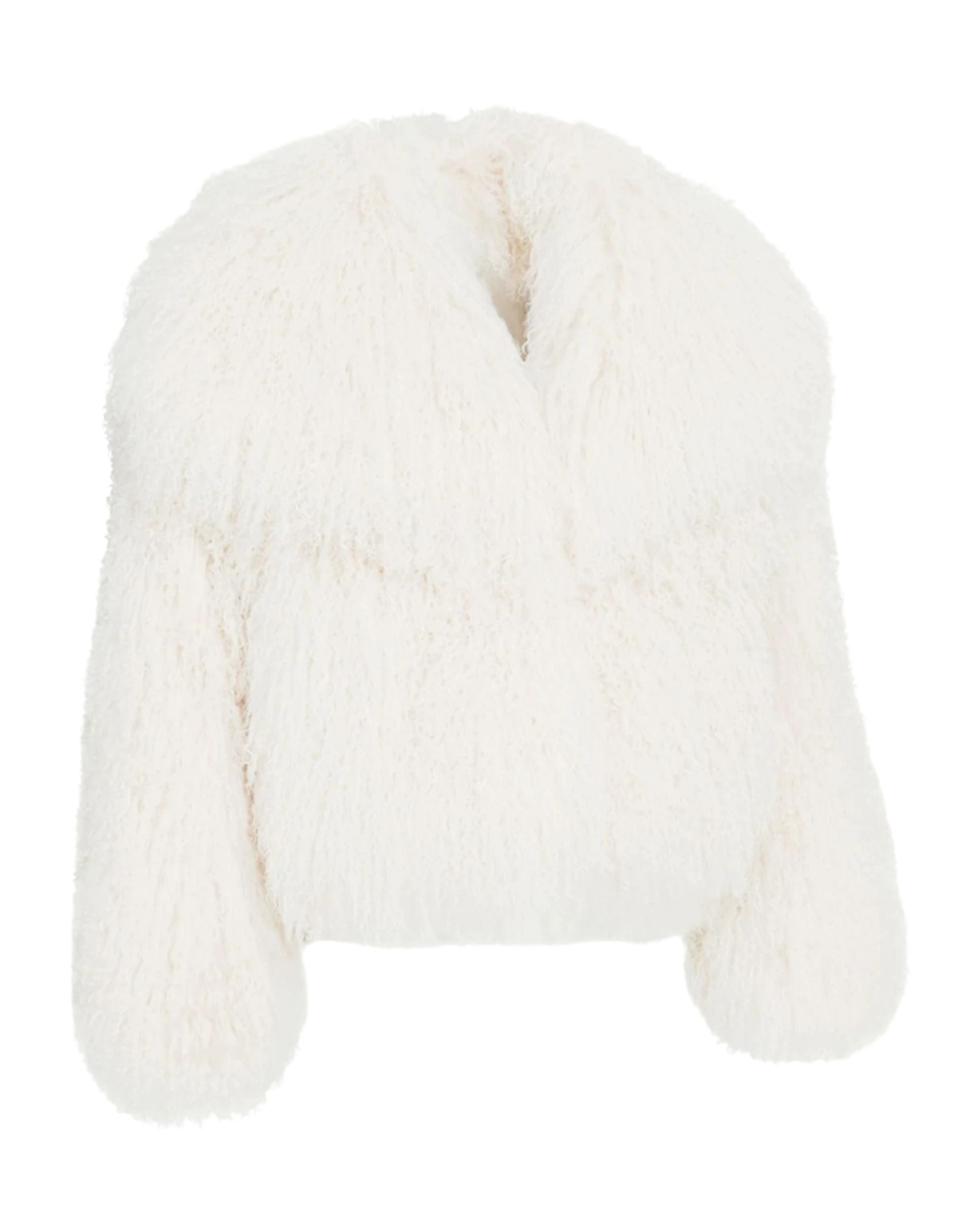 Pelliccia in Vera Mongolia Bianco