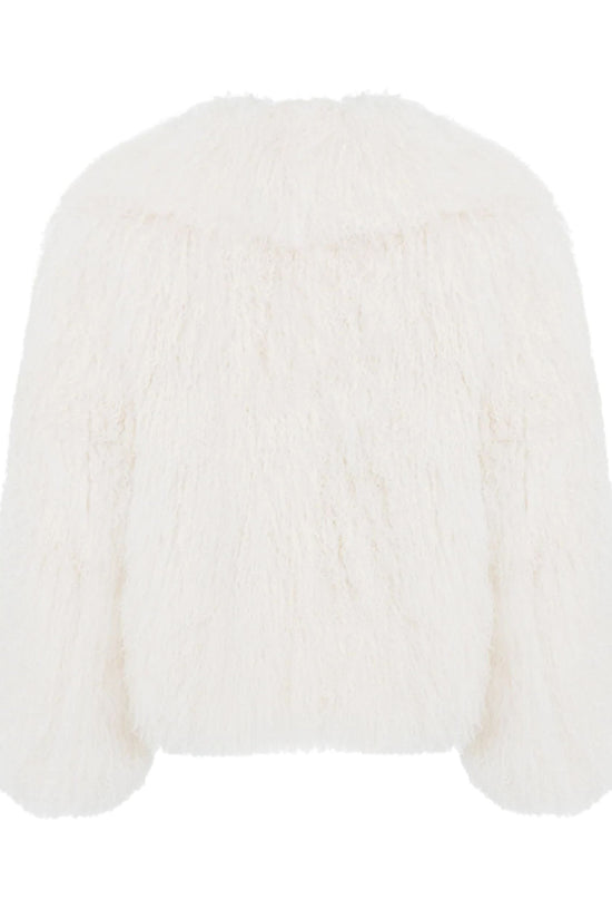 Pelliccia in Vera Mongolia Bianco