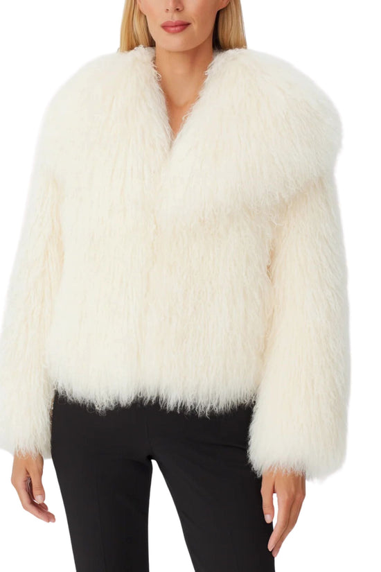 Pelliccia in Vera Mongolia Bianco