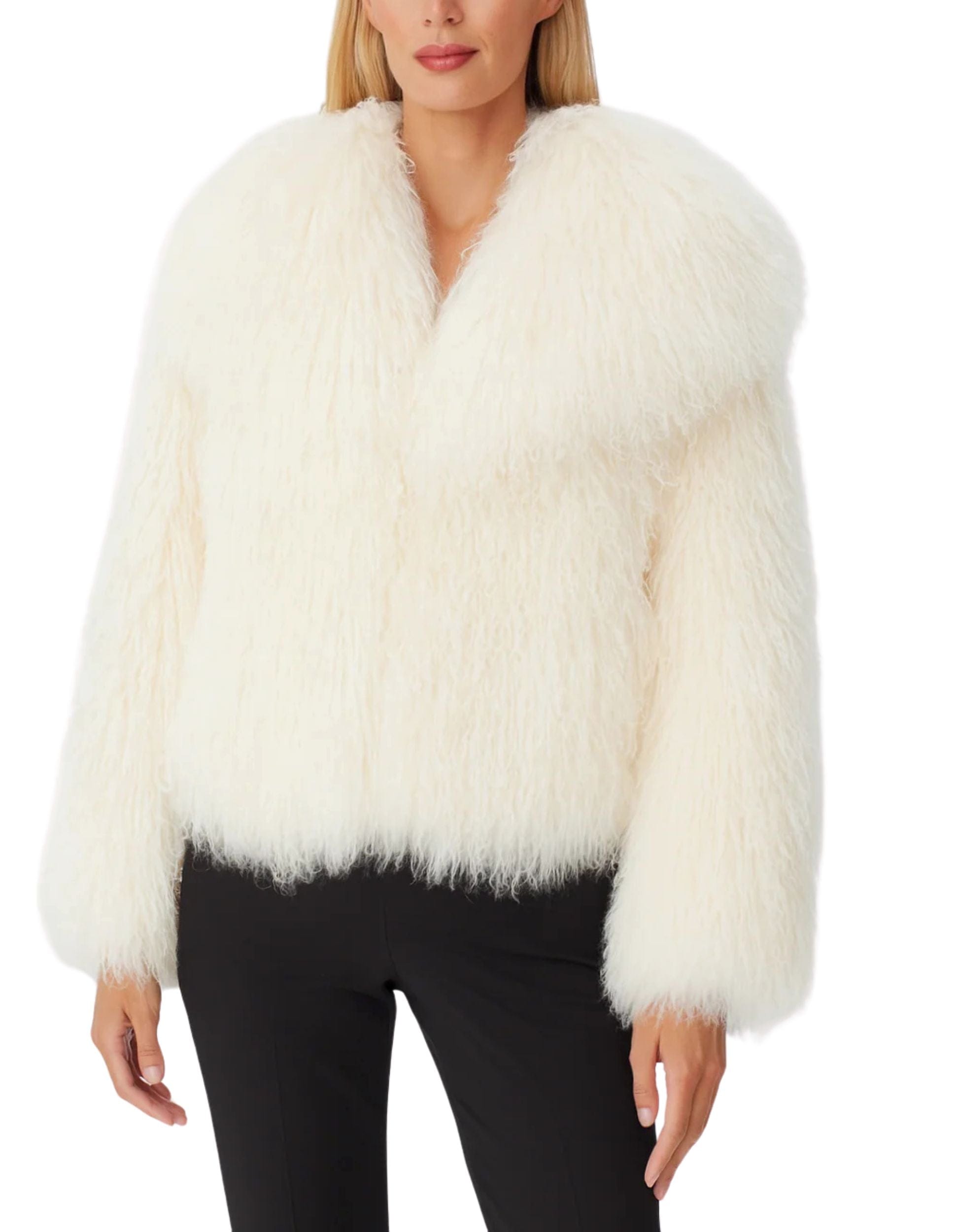 Pelliccia in Vera Mongolia Bianco